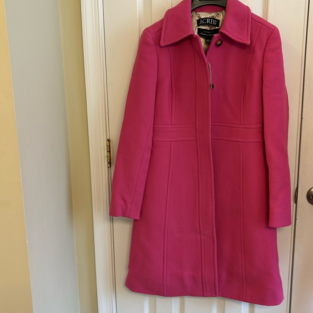 NWT J Crew lady day topcoat coat in Italian double-cloth wool blend thinsulate